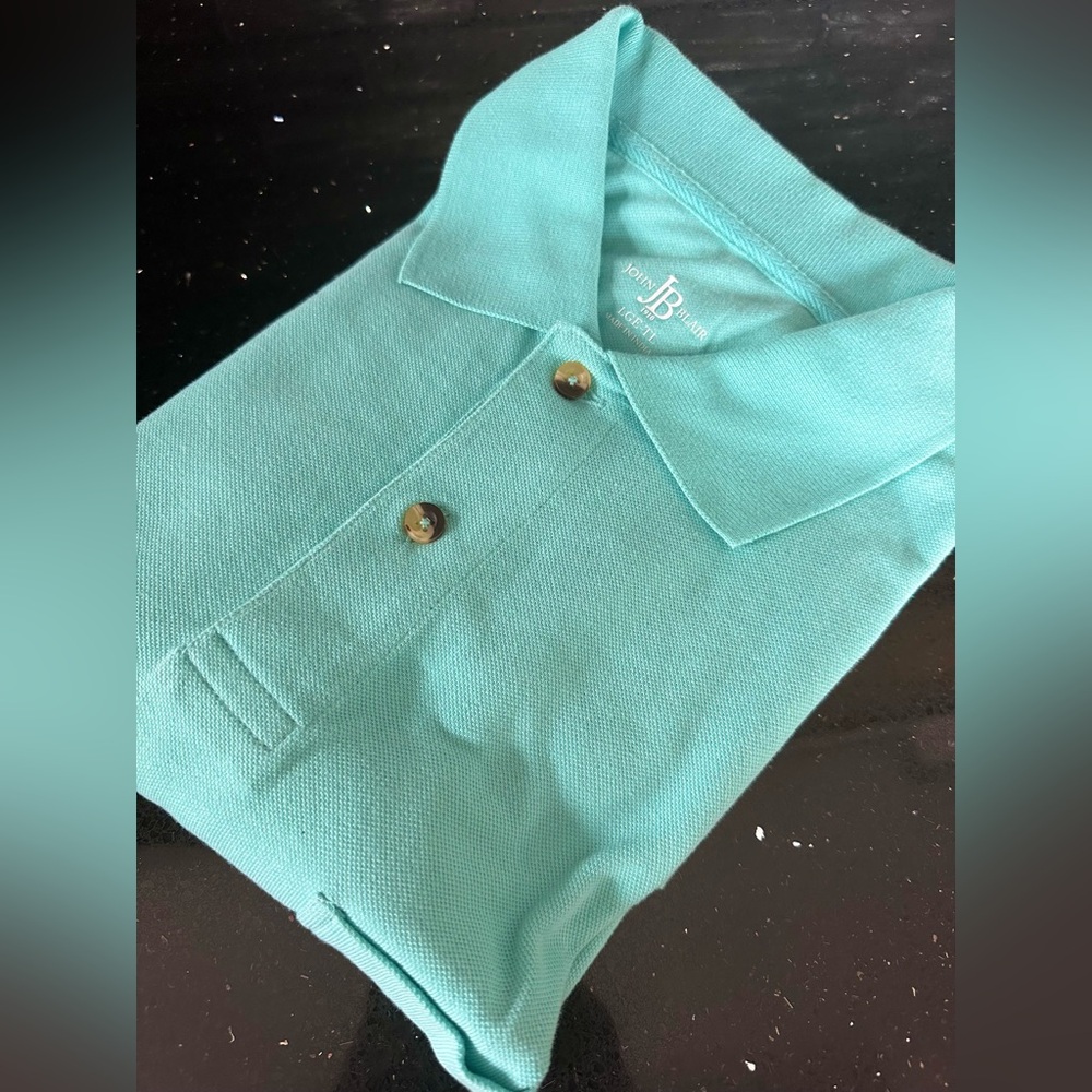 John Blair Fine Menswear Large Tall Golf Polo Shirt Vintage Pocket Luxury Sport
